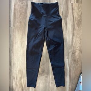 SPANX Black Booty Boost 7/8 Leggings, XS, Ribbed with extra compression